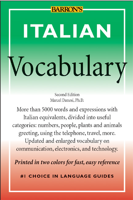 Title details for Italian Vocabulary by Marcel Danesi - Wait list